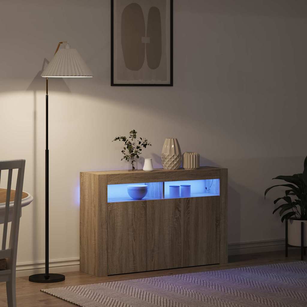 Dressoir Sonoma Eiken 116 x 30 x 75 cm Bewerkt hout is nu te koop bij PeponiXL, paradijselijk wonen!