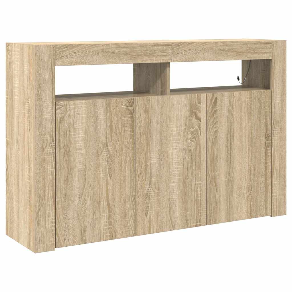 Dressoir Sonoma Eiken 116 x 30 x 75 cm Bewerkt hout is nu te koop bij PeponiXL, paradijselijk wonen!
