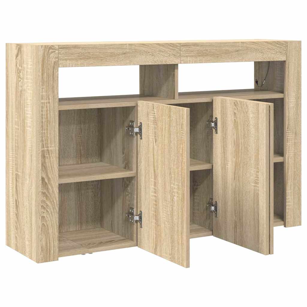 Dressoir Sonoma Eiken 116 x 30 x 75 cm Bewerkt hout is nu te koop bij PeponiXL, paradijselijk wonen!