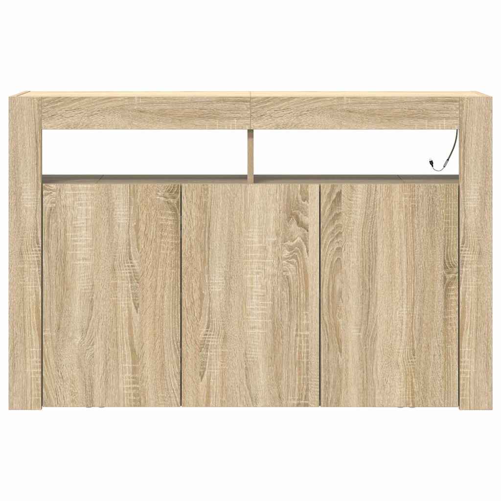 Dressoir Sonoma Eiken 116 x 30 x 75 cm Bewerkt hout is nu te koop bij PeponiXL, paradijselijk wonen!