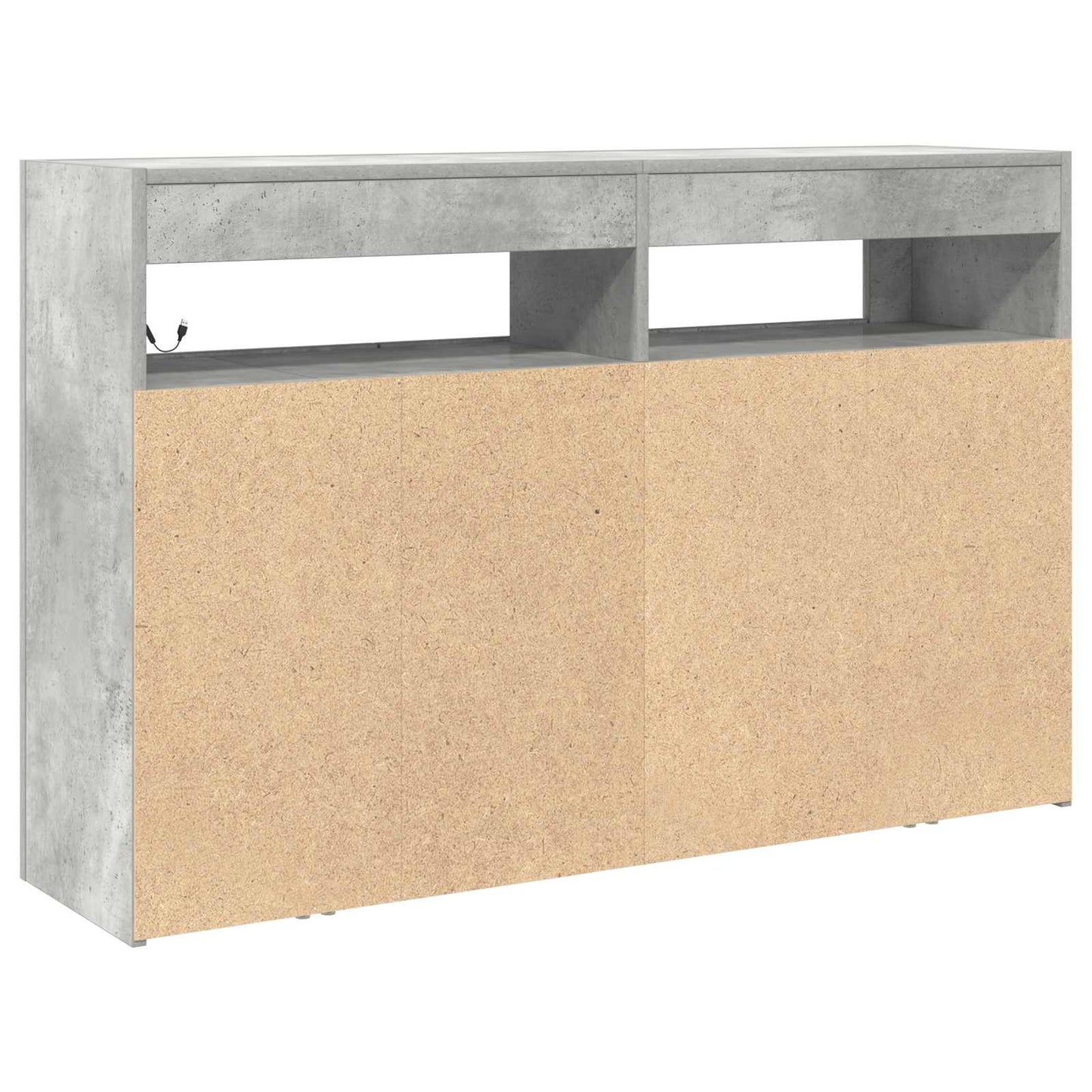 Dressoir Beton Grijs 116 x 30 x 75 cm Bewerkt hout is nu te koop bij PeponiXL, paradijselijk wonen!