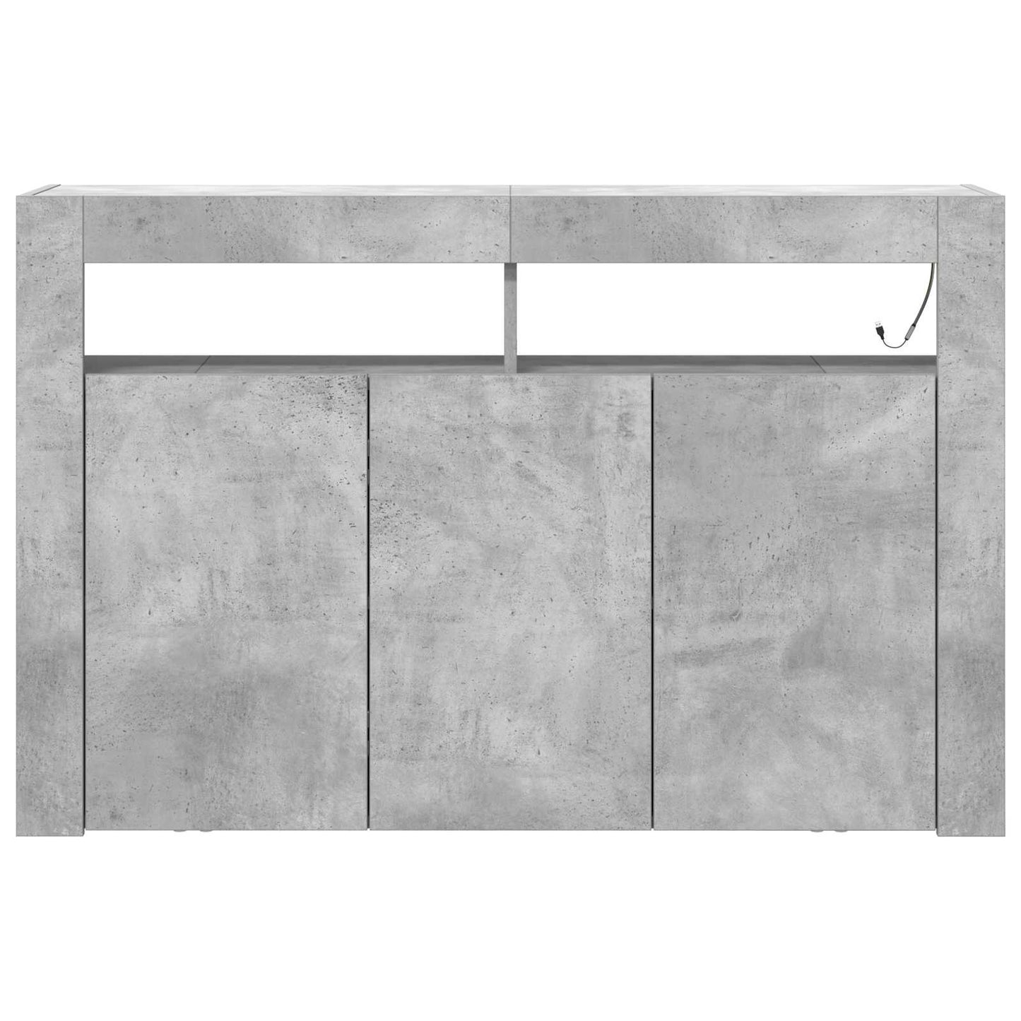 Dressoir Beton Grijs 116 x 30 x 75 cm Bewerkt hout is nu te koop bij PeponiXL, paradijselijk wonen!