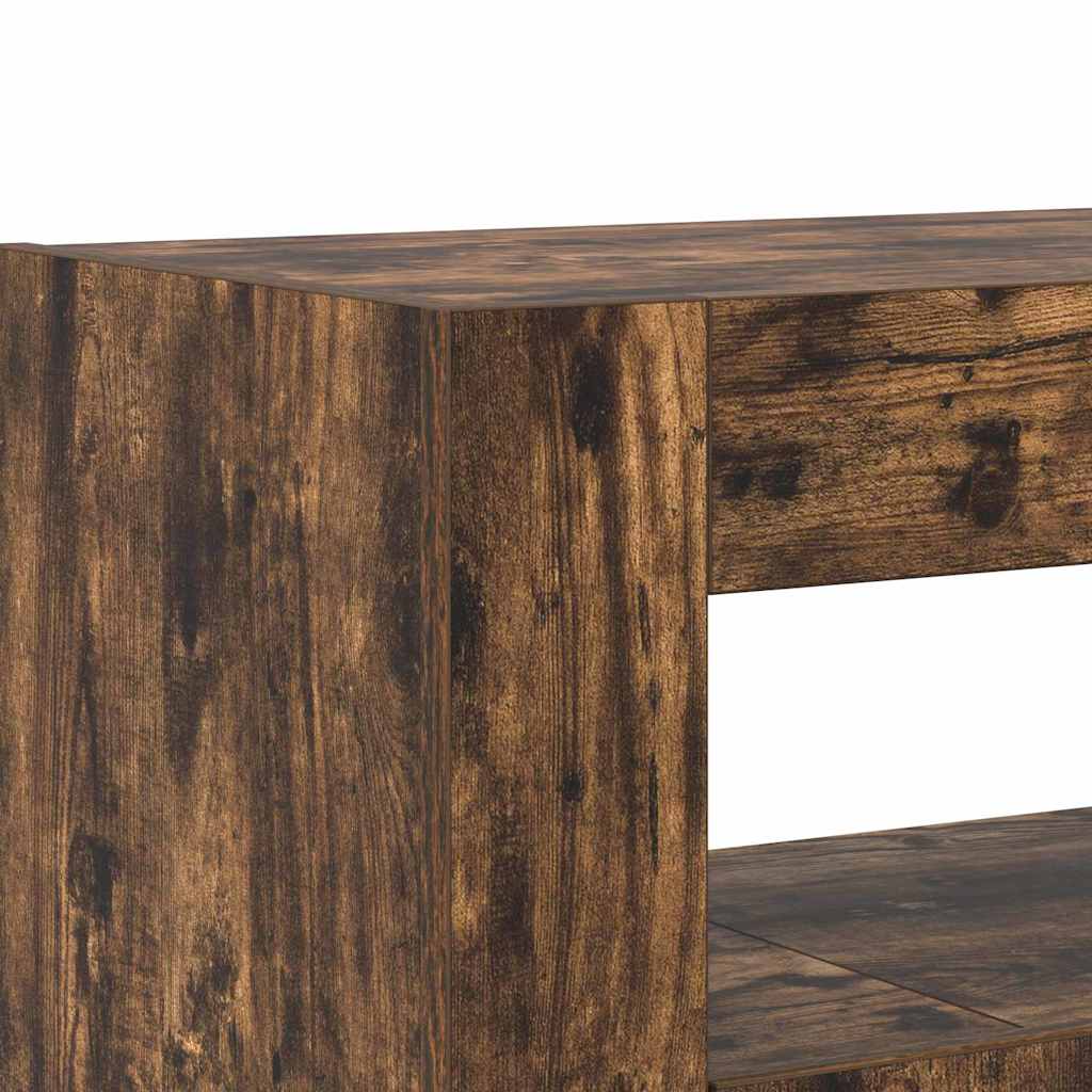 Dressoir Gerookt eiken 116 x 30 x 75 cm Bewerkt hout is nu te koop bij PeponiXL, paradijselijk wonen!