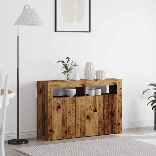 Dressoir Oudhout 116 x 30 x 75 cm Bewerkt hout is nu te koop bij PeponiXL, paradijselijk wonen!