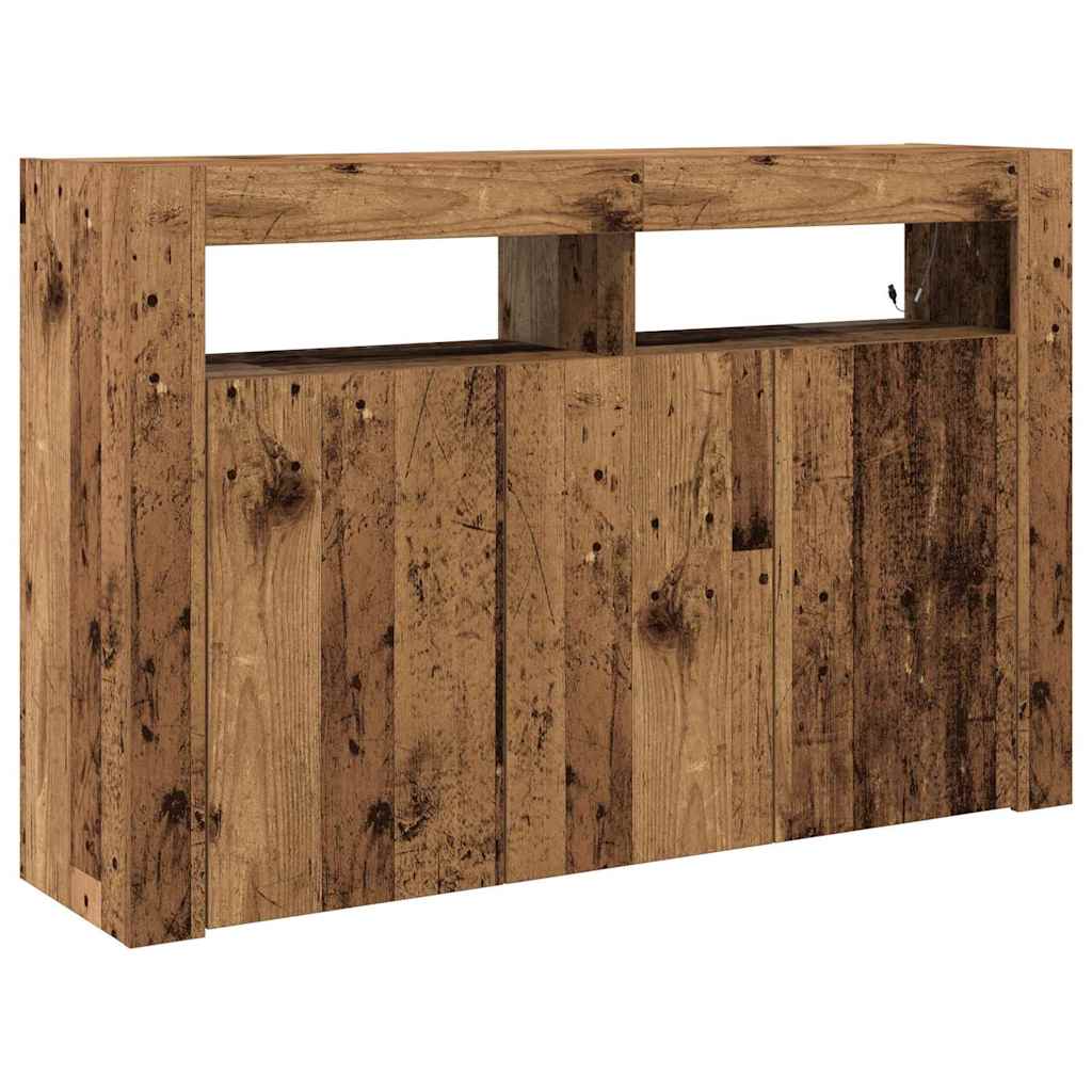 Dressoir Oudhout 116 x 30 x 75 cm Bewerkt hout is nu te koop bij PeponiXL, paradijselijk wonen!