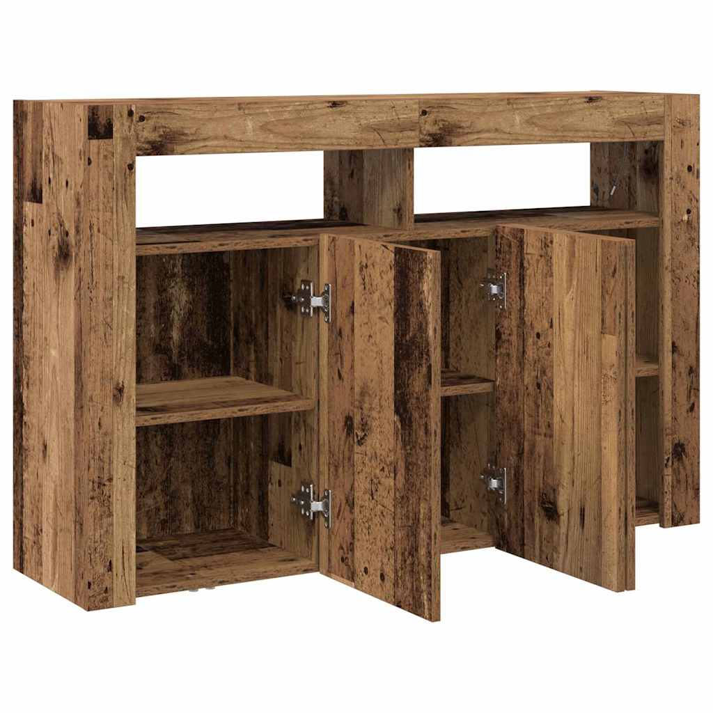 Dressoir Oudhout 116 x 30 x 75 cm Bewerkt hout is nu te koop bij PeponiXL, paradijselijk wonen!