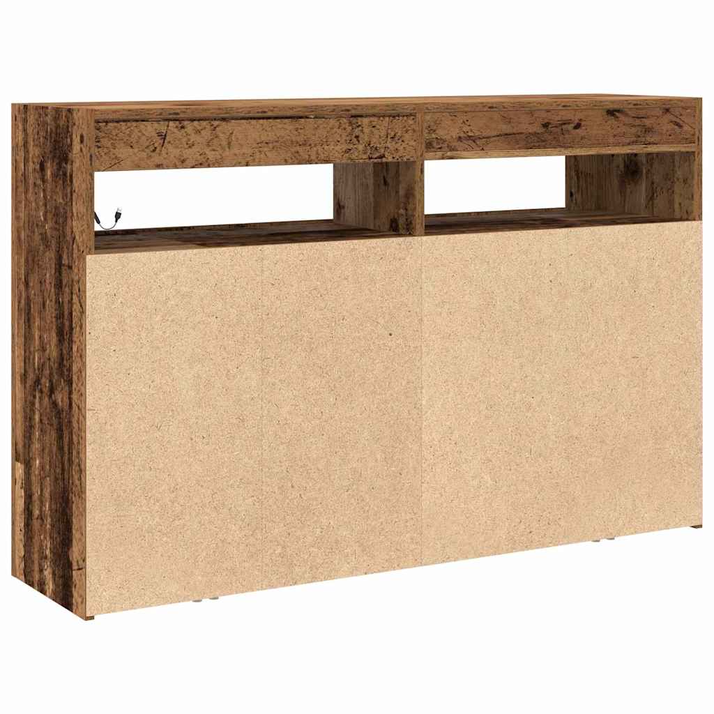 Dressoir Oudhout 116 x 30 x 75 cm Bewerkt hout is nu te koop bij PeponiXL, paradijselijk wonen!
