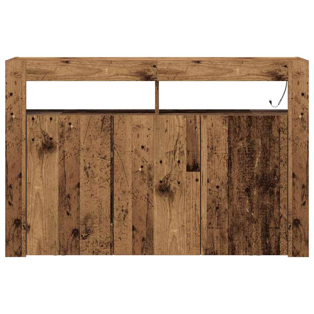Dressoir Oudhout 116 x 30 x 75 cm Bewerkt hout is nu te koop bij PeponiXL, paradijselijk wonen!
