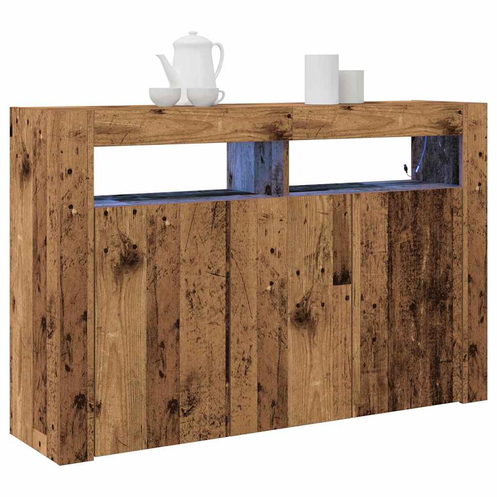 Dressoir Oudhout 116 x 30 x 75 cm Bewerkt hout is nu te koop bij PeponiXL, paradijselijk wonen!