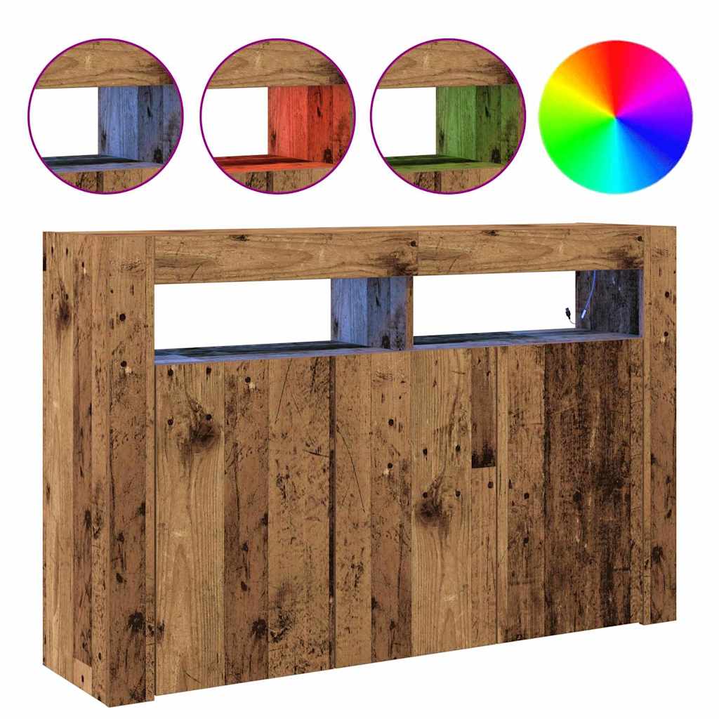 Dressoir Oudhout 116 x 30 x 75 cm Bewerkt hout is nu te koop bij PeponiXL, paradijselijk wonen!