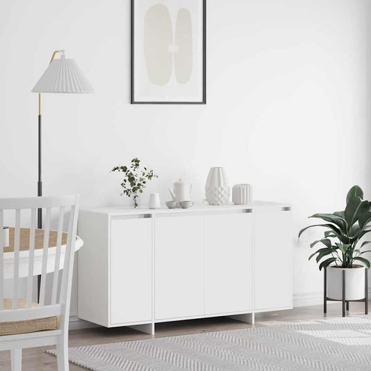 Dressoir Wit 135 x 41 x 75 cm Bewerkt hout is nu te koop bij PeponiXL, paradijselijk wonen!