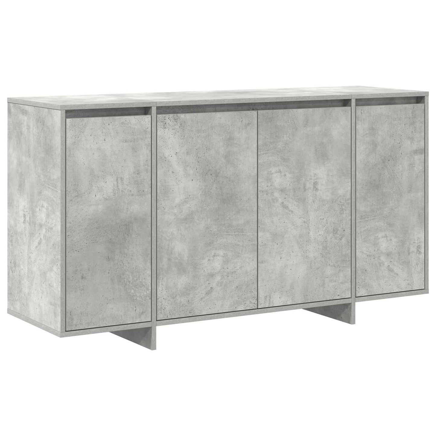 Dressoir Beton Grijs 135 x 41 x 75 cm Bewerkt hout is nu te koop bij PeponiXL, paradijselijk wonen!