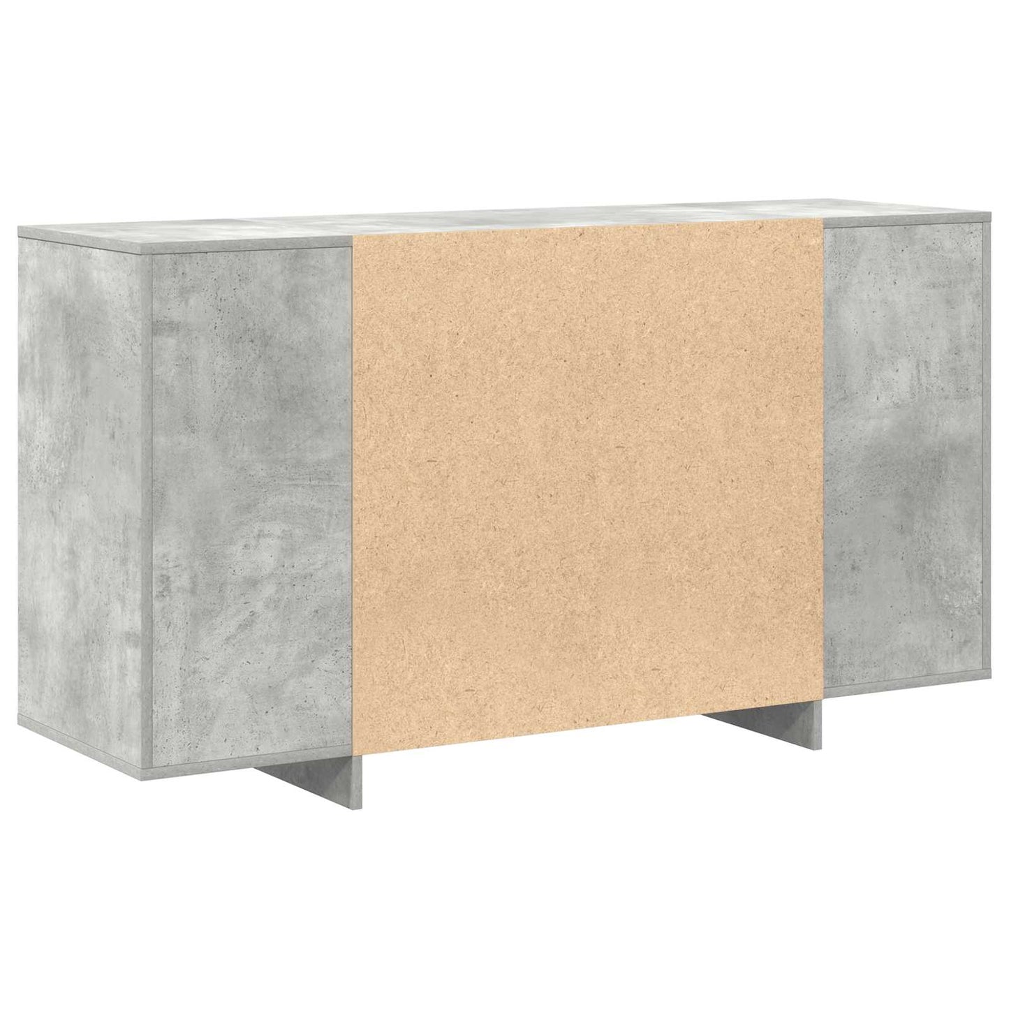 Dressoir Beton Grijs 135 x 41 x 75 cm Bewerkt hout is nu te koop bij PeponiXL, paradijselijk wonen!