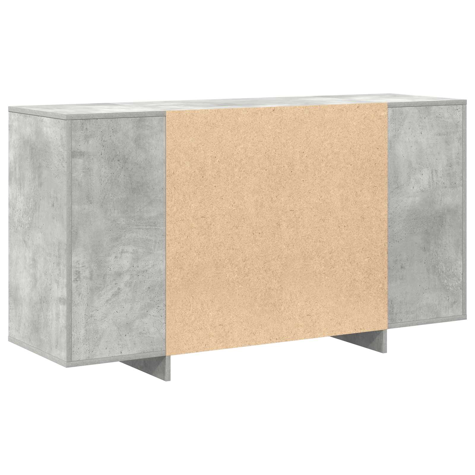 Dressoir Beton Grijs 135 x 41 x 75 cm Bewerkt hout is nu te koop bij PeponiXL, paradijselijk wonen!