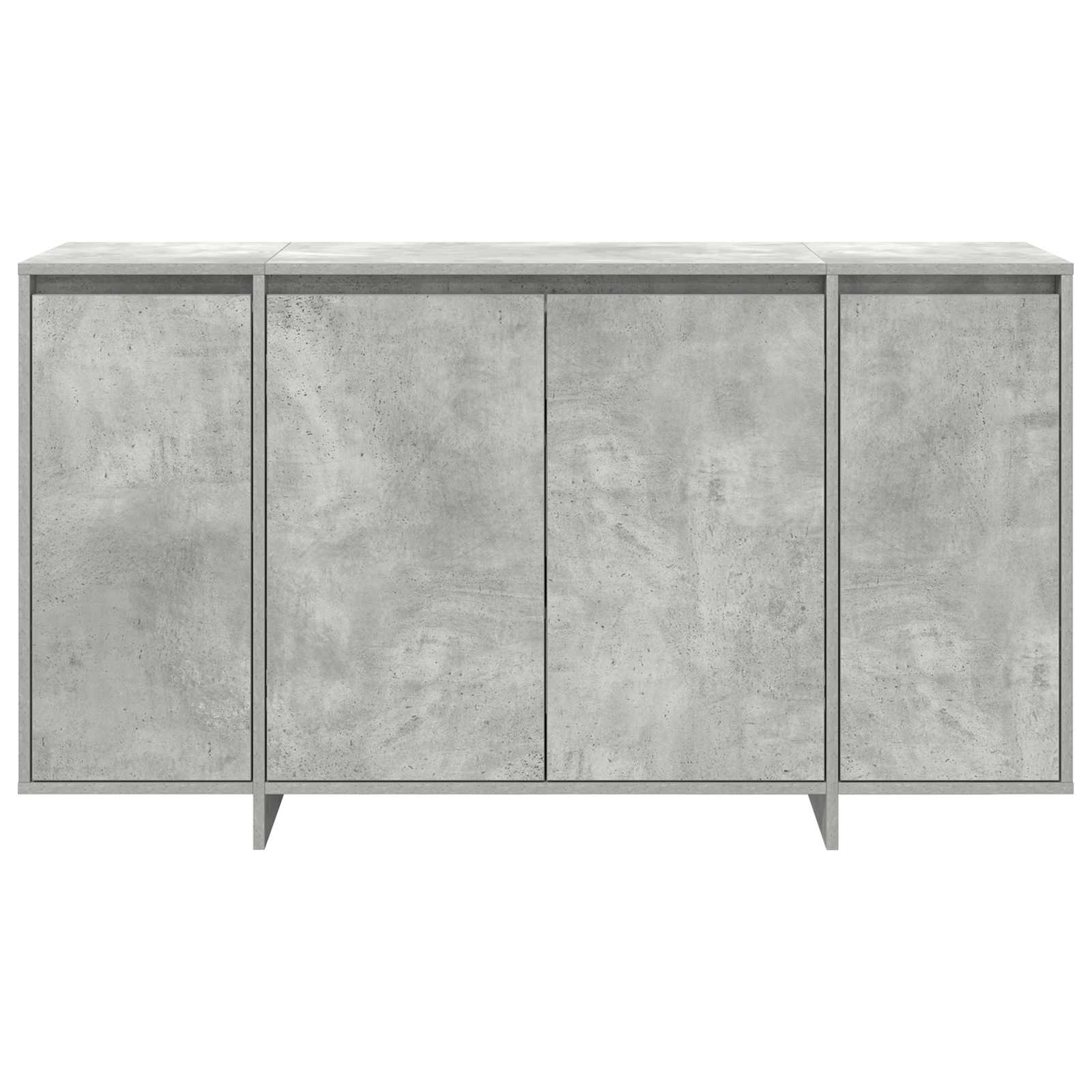 Dressoir Beton Grijs 135 x 41 x 75 cm Bewerkt hout is nu te koop bij PeponiXL, paradijselijk wonen!