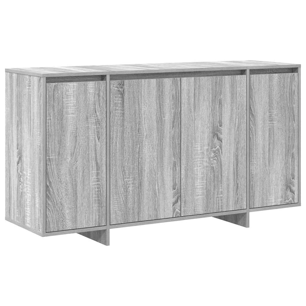 Dressoir Grijs Sonoma 135 x 41 x 75 cm Bewerkt hout is nu te koop bij PeponiXL, paradijselijk wonen!