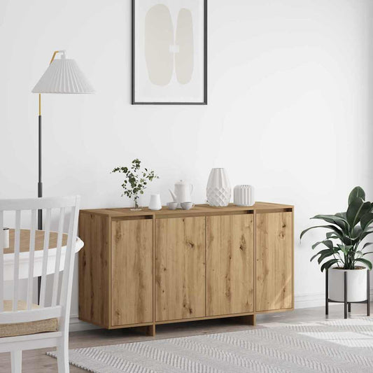 Dressoir Artisan Eiken 135 x 41 x 75 cm Bewerkt hout is nu te koop bij PeponiXL, paradijselijk wonen!