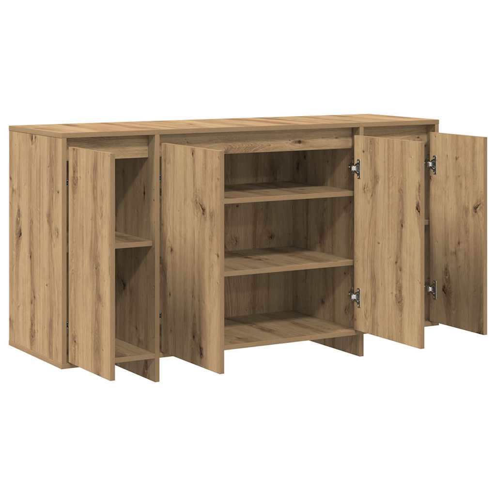Dressoir Artisan Eiken 135 x 41 x 75 cm Bewerkt hout is nu te koop bij PeponiXL, paradijselijk wonen!