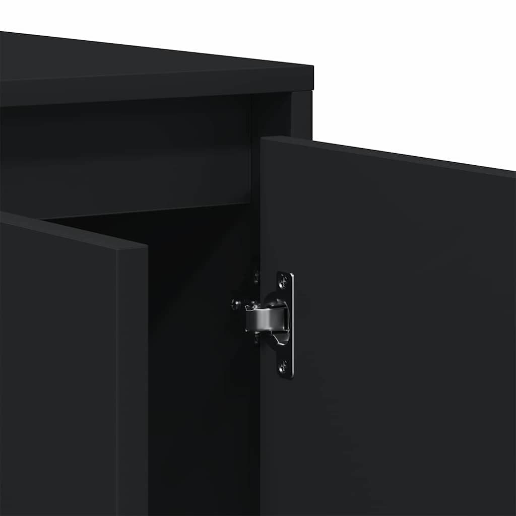 Dressoir Zwart 120 x 41 x 75 cm Bewerkt hout is nu te koop bij PeponiXL, paradijselijk wonen!