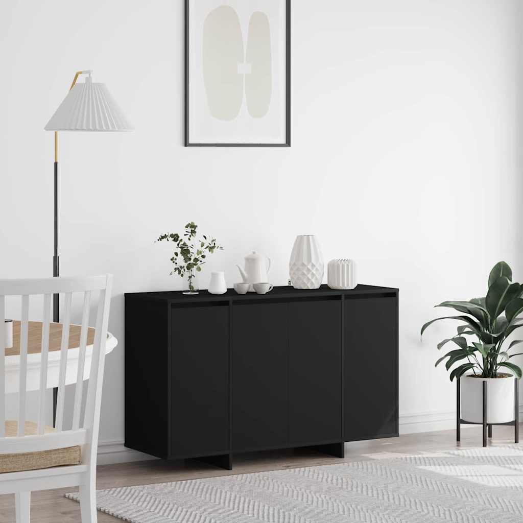 Dressoir Zwart 120 x 41 x 75 cm Bewerkt hout is nu te koop bij PeponiXL, paradijselijk wonen!