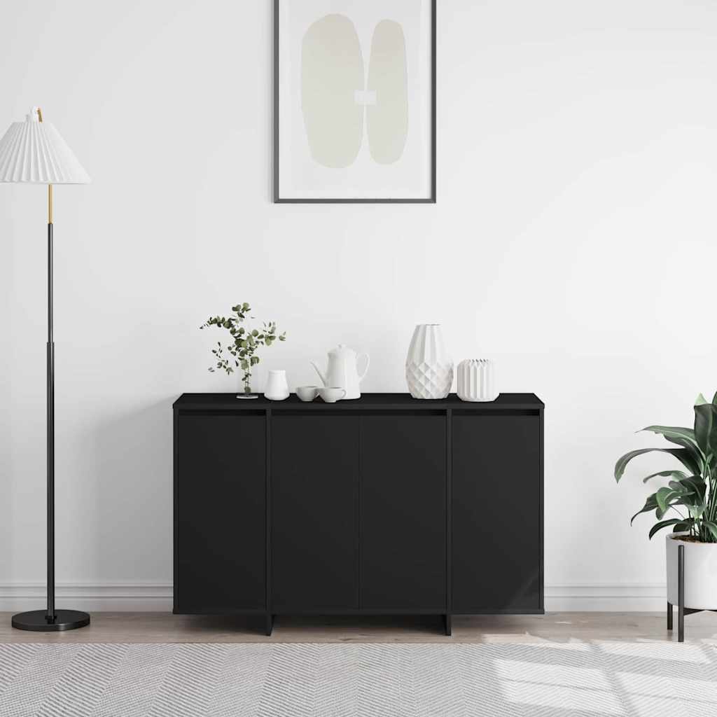 Dressoir Zwart 120 x 41 x 75 cm Bewerkt hout is nu te koop bij PeponiXL, paradijselijk wonen!