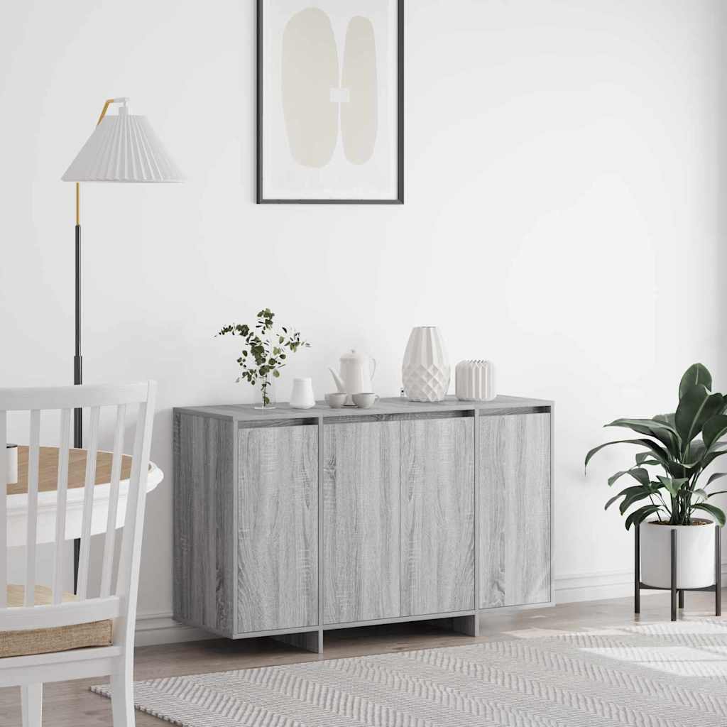 Dressoir Grijs sonoma 120 x 41 x 75 cm Bewerkt hout is nu te koop bij PeponiXL, paradijselijk wonen!