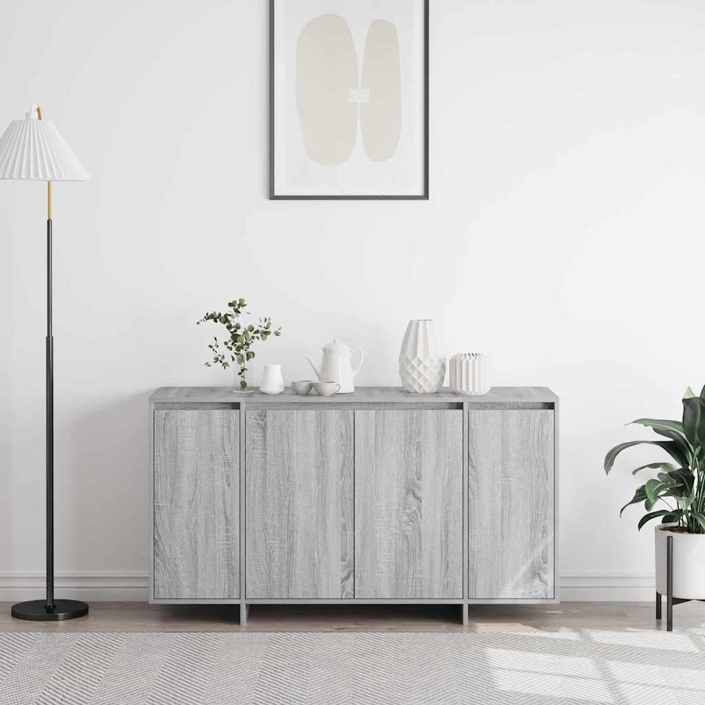 Dressoir Grijs sonoma 120 x 41 x 75 cm Bewerkt hout is nu te koop bij PeponiXL, paradijselijk wonen!
