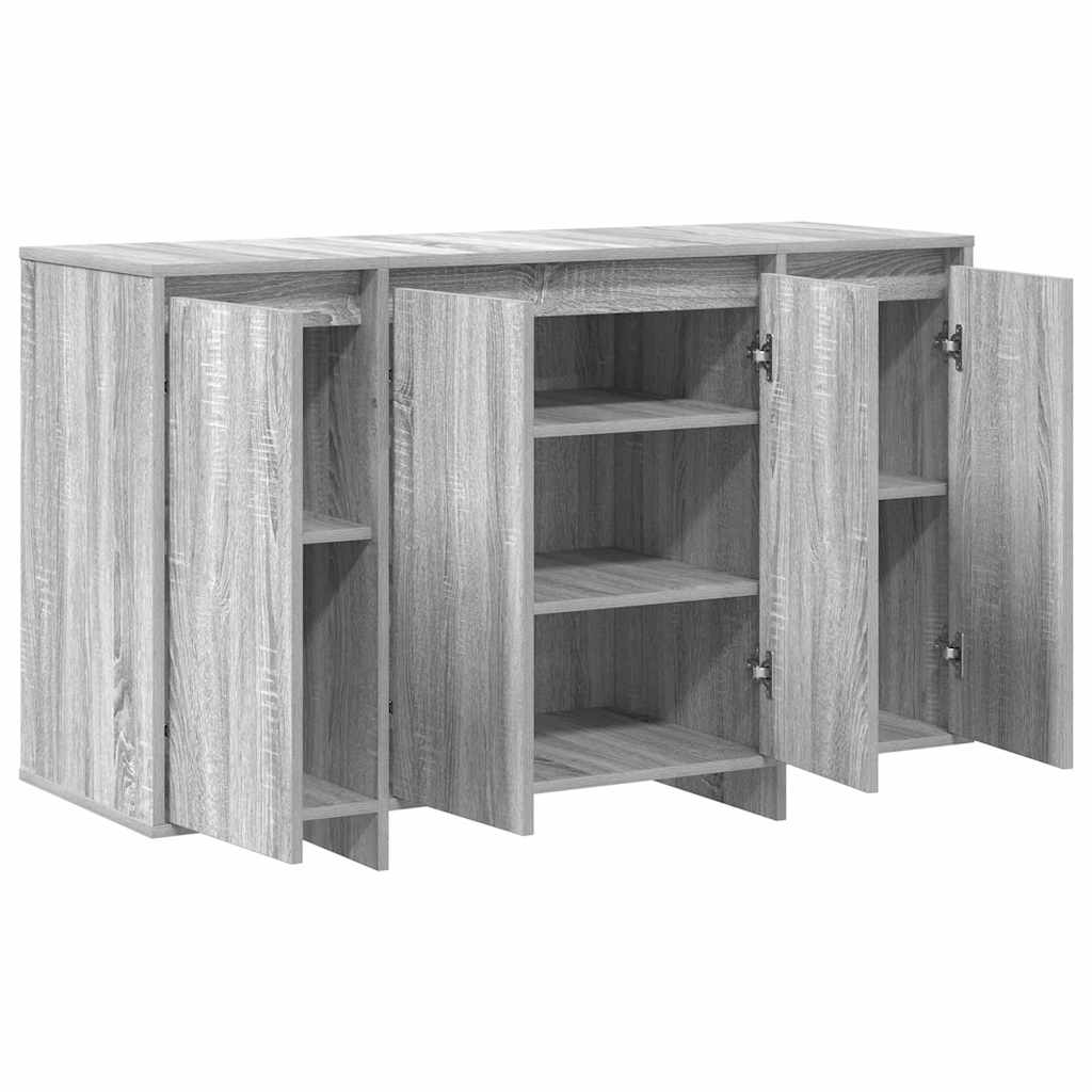 Dressoir Grijs sonoma 120 x 41 x 75 cm Bewerkt hout is nu te koop bij PeponiXL, paradijselijk wonen!
