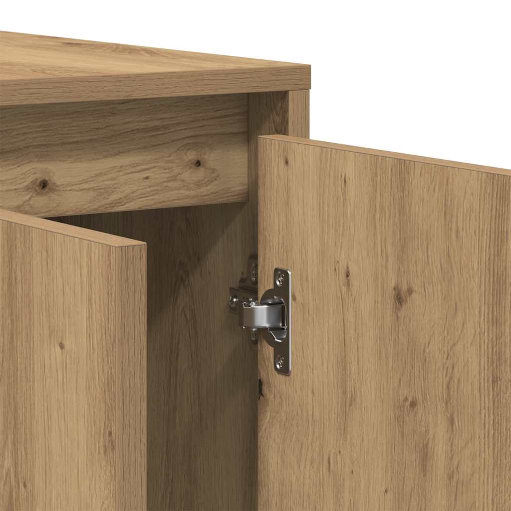 Dressoir artisanaal eikenkleurig 120 x 41 x 75 cm Bewerkt hout is nu te koop bij PeponiXL, paradijselijk wonen!
