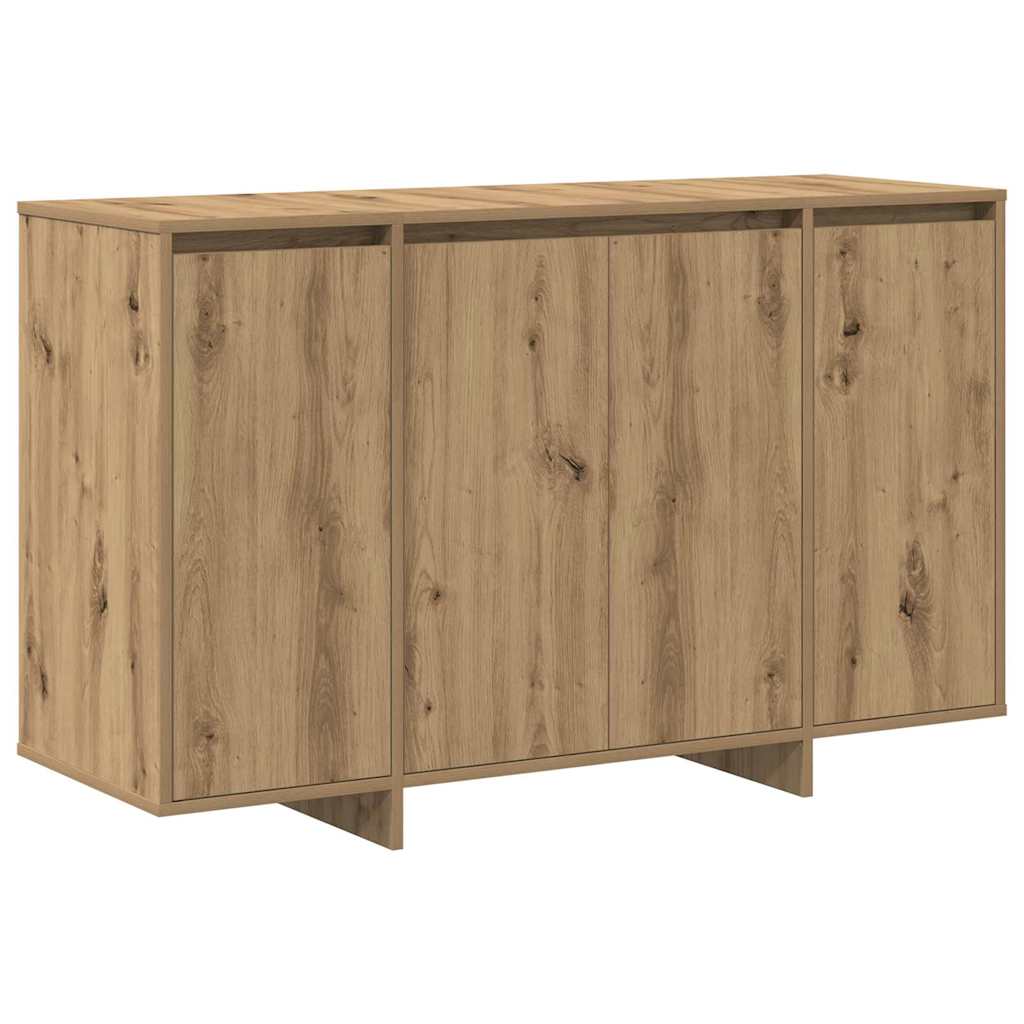 Dressoir artisanaal eikenkleurig 120 x 41 x 75 cm Bewerkt hout is nu te koop bij PeponiXL, paradijselijk wonen!