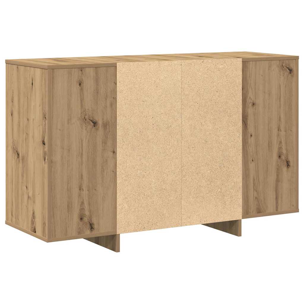 Dressoir artisanaal eikenkleurig 120 x 41 x 75 cm Bewerkt hout is nu te koop bij PeponiXL, paradijselijk wonen!