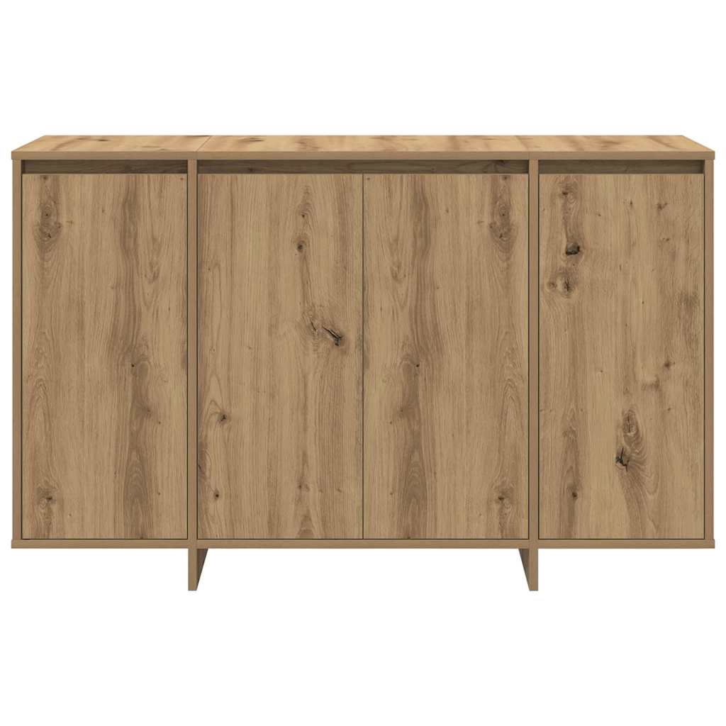 Dressoir artisanaal eikenkleurig 120 x 41 x 75 cm Bewerkt hout is nu te koop bij PeponiXL, paradijselijk wonen!