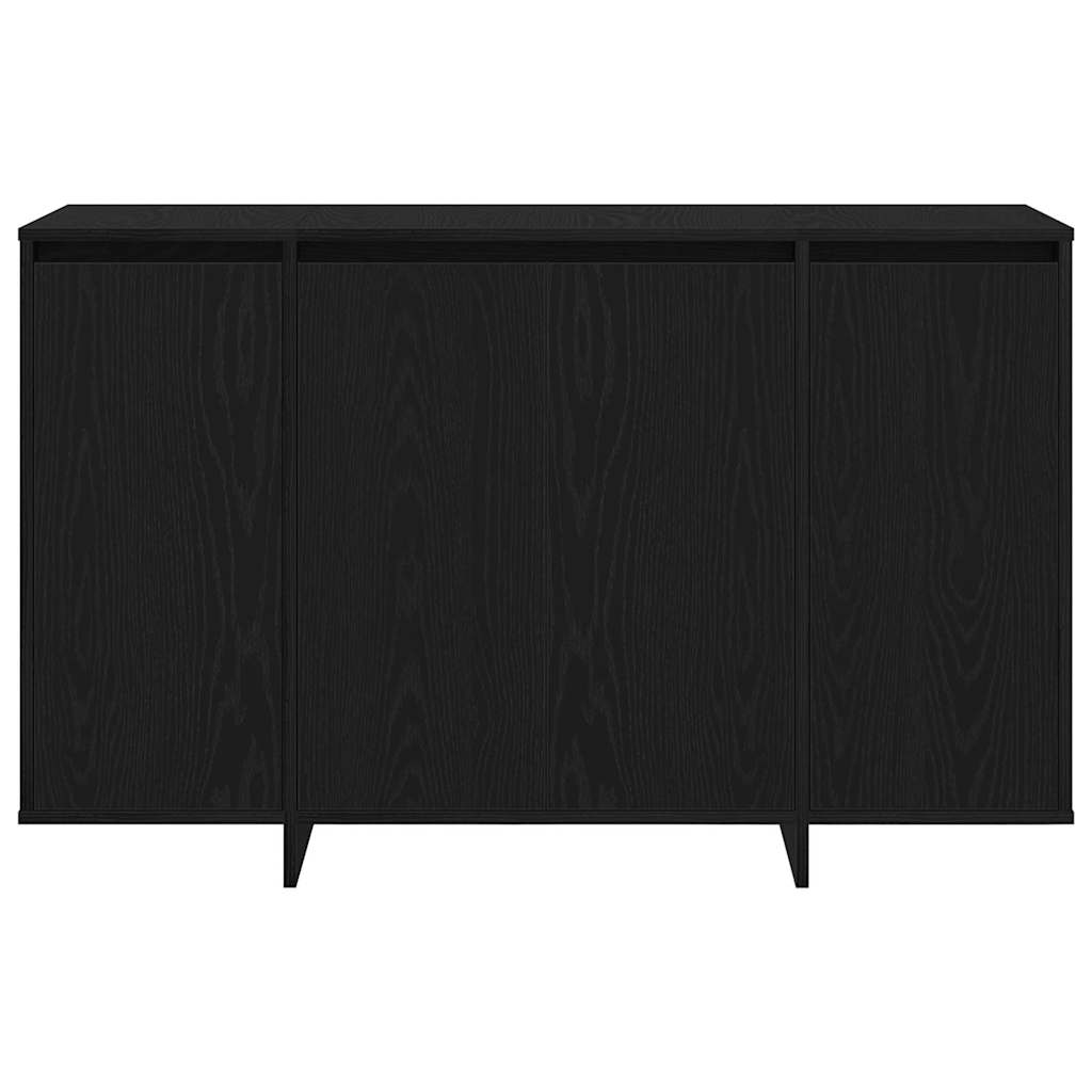 Dressoir Zwart eiken 120 x 41 x 75 cm Bewerkt hout is nu te koop bij PeponiXL, paradijselijk wonen!