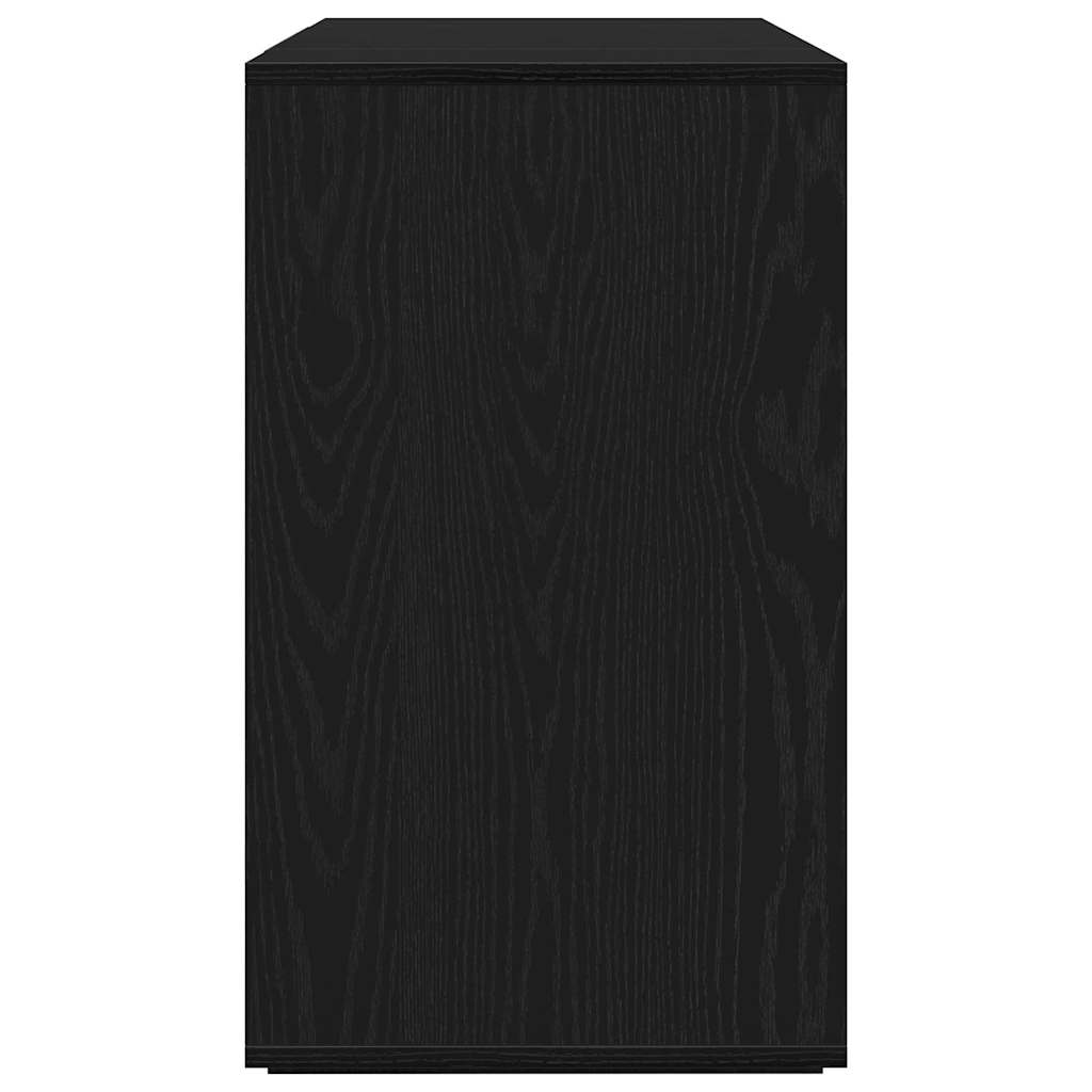 Dressoir Zwart eiken 120 x 41 x 75 cm Bewerkt hout is nu te koop bij PeponiXL, paradijselijk wonen!