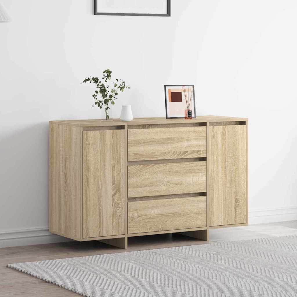 Dressoir met lade Sonoma Eiken 120 x 41 x 75 cm Bewerkt hout is nu te koop bij PeponiXL, paradijselijk wonen!