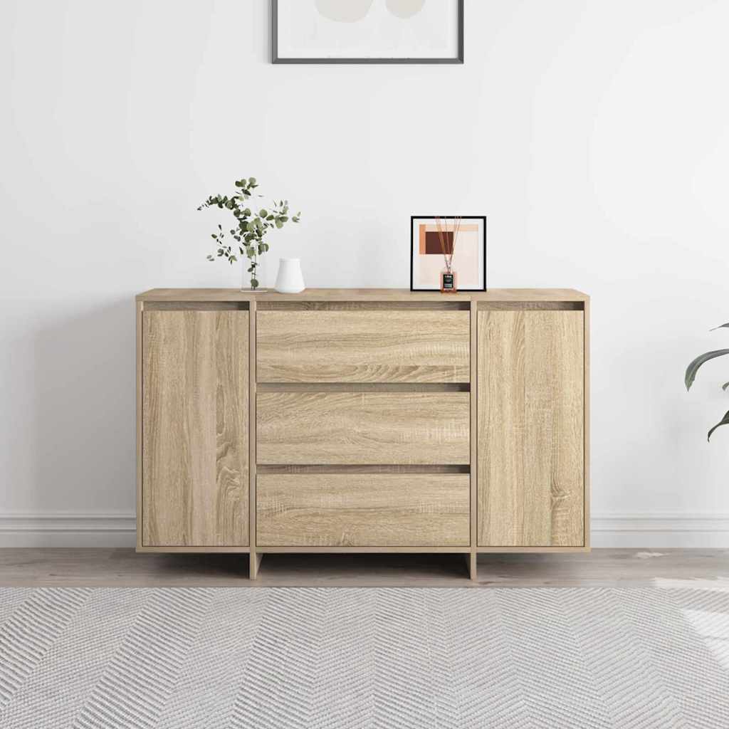 Dressoir met lade Sonoma Eiken 120 x 41 x 75 cm Bewerkt hout is nu te koop bij PeponiXL, paradijselijk wonen!