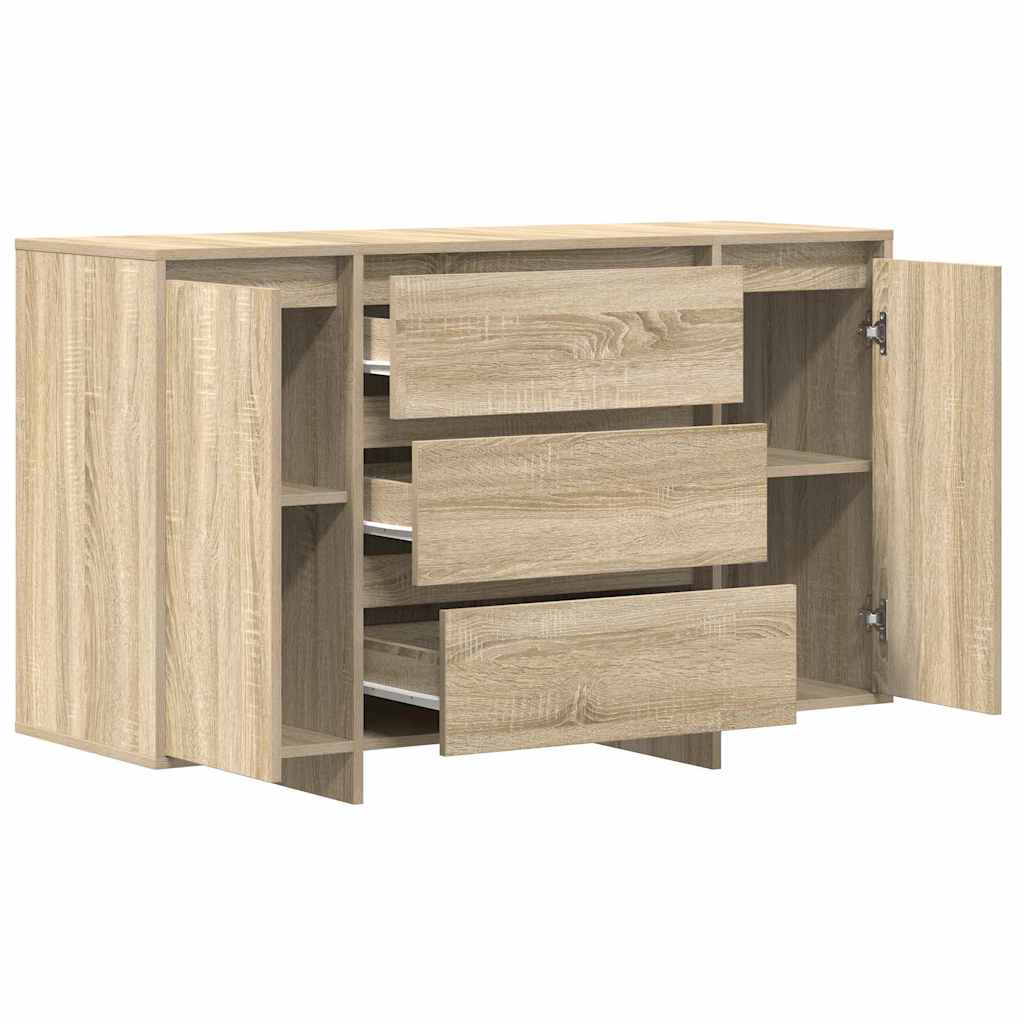Dressoir met lade Sonoma Eiken 120 x 41 x 75 cm Bewerkt hout is nu te koop bij PeponiXL, paradijselijk wonen!