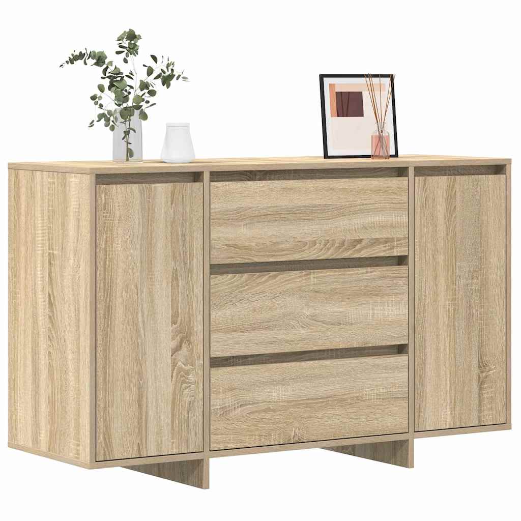 Dressoir met lade Sonoma Eiken 120 x 41 x 75 cm Bewerkt hout is nu te koop bij PeponiXL, paradijselijk wonen!