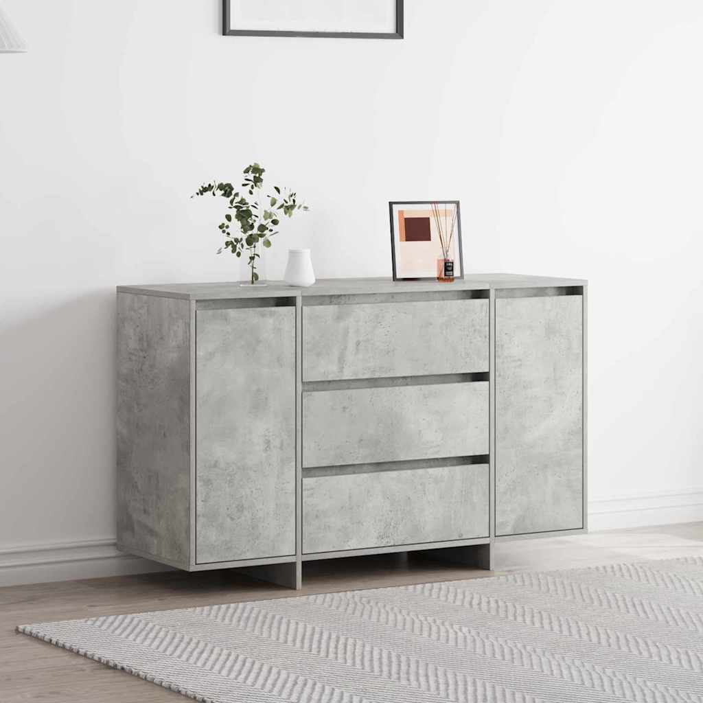 Dressoir met lade Beton Grijs 120 x 41 x 75 cm Bewerkt hout is nu te koop bij PeponiXL, paradijselijk wonen!