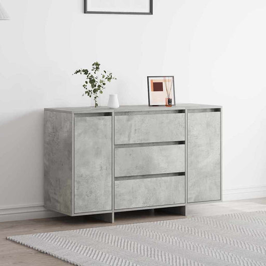 Dressoir met lade Beton Grijs 120 x 41 x 75 cm Bewerkt hout is nu te koop bij PeponiXL, paradijselijk wonen!