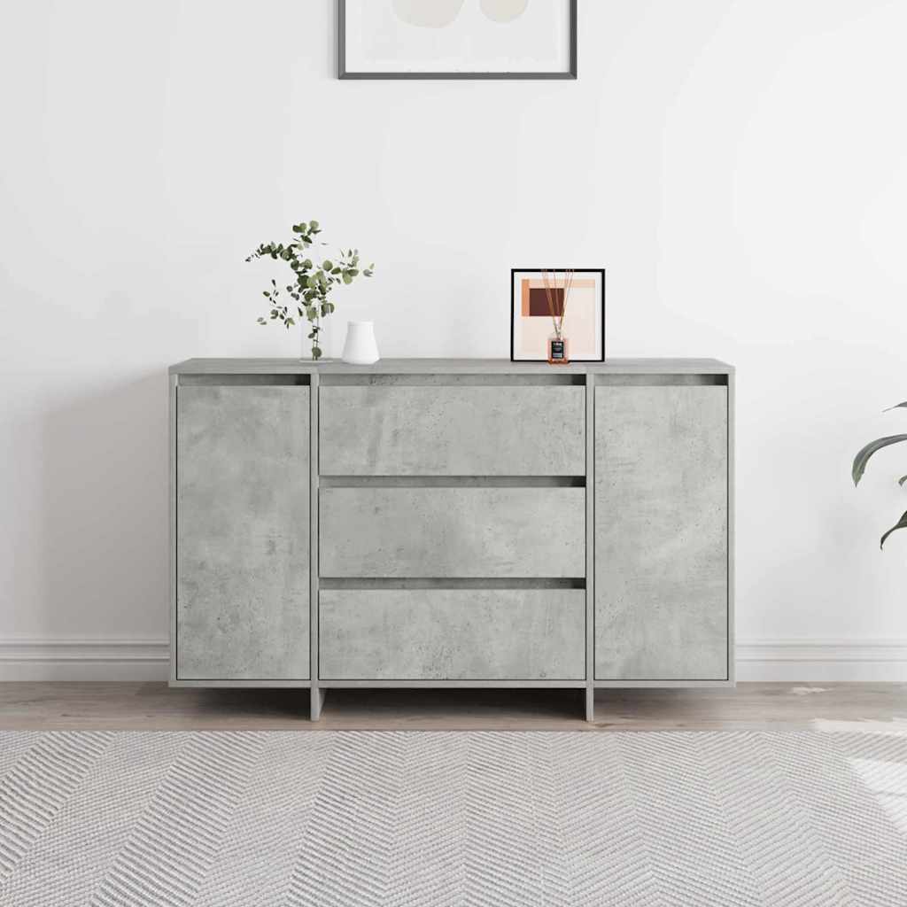 Dressoir met lade Beton Grijs 120 x 41 x 75 cm Bewerkt hout is nu te koop bij PeponiXL, paradijselijk wonen!