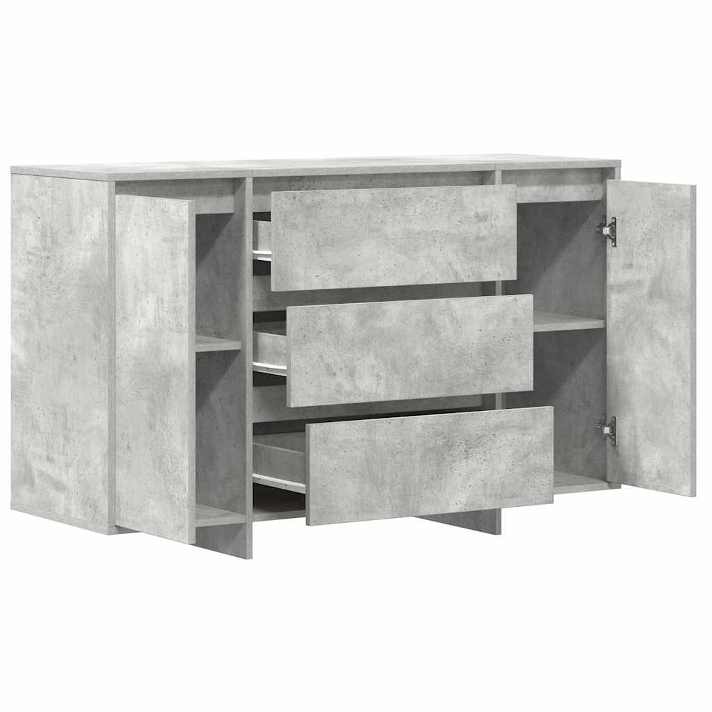 Dressoir met lade Beton Grijs 120 x 41 x 75 cm Bewerkt hout is nu te koop bij PeponiXL, paradijselijk wonen!