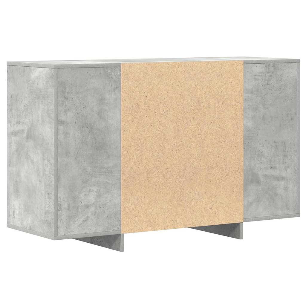 Dressoir met lade Beton Grijs 120 x 41 x 75 cm Bewerkt hout is nu te koop bij PeponiXL, paradijselijk wonen!