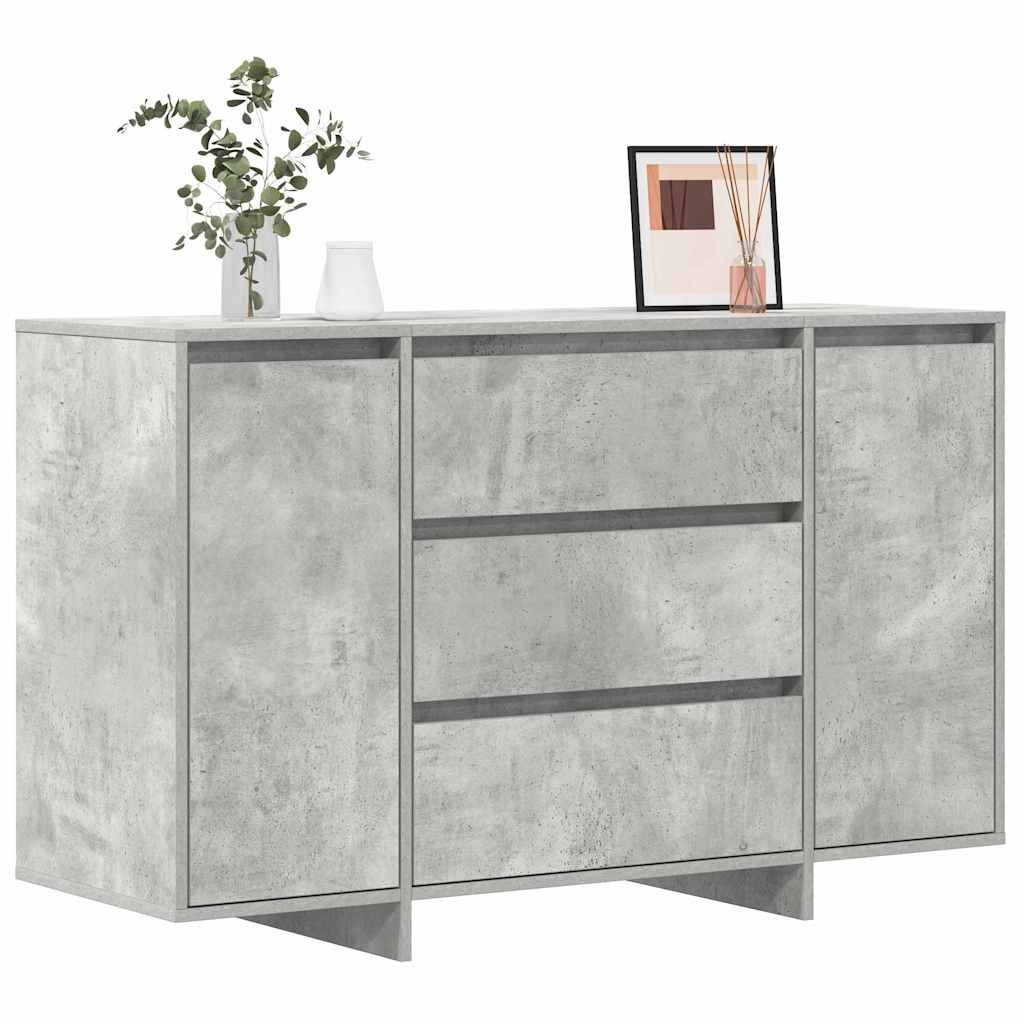 Dressoir met lade Beton Grijs 120 x 41 x 75 cm Bewerkt hout is nu te koop bij PeponiXL, paradijselijk wonen!