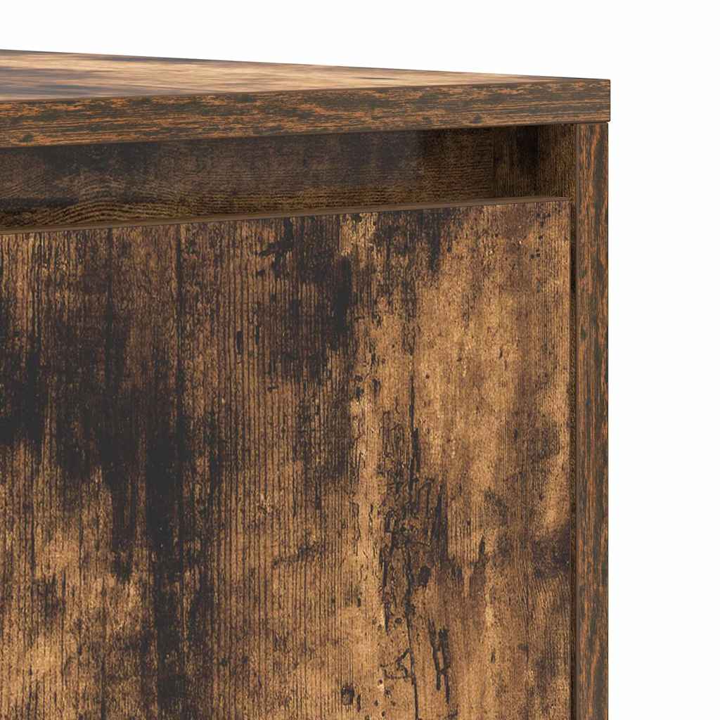 Dressoir met lade Gerookt eiken 120 x 41 x 75 cm Bewerkt hout is nu te koop bij PeponiXL, paradijselijk wonen!