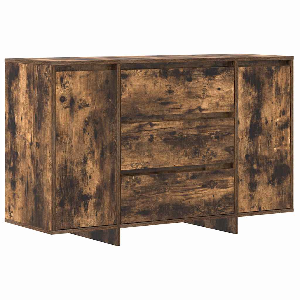 Dressoir met lade Gerookt eiken 120 x 41 x 75 cm Bewerkt hout is nu te koop bij PeponiXL, paradijselijk wonen!
