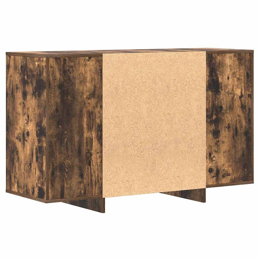 Dressoir met lade Gerookt eiken 120 x 41 x 75 cm Bewerkt hout is nu te koop bij PeponiXL, paradijselijk wonen!