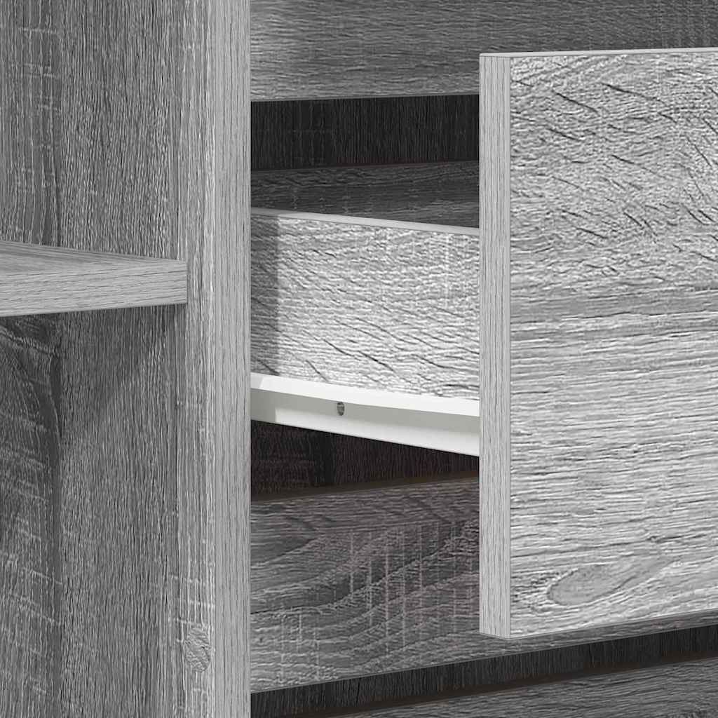 Dressoir met lade Grijs Sonoma 120 x 41 x 75 cm Bewerkt hout is nu te koop bij PeponiXL, paradijselijk wonen!