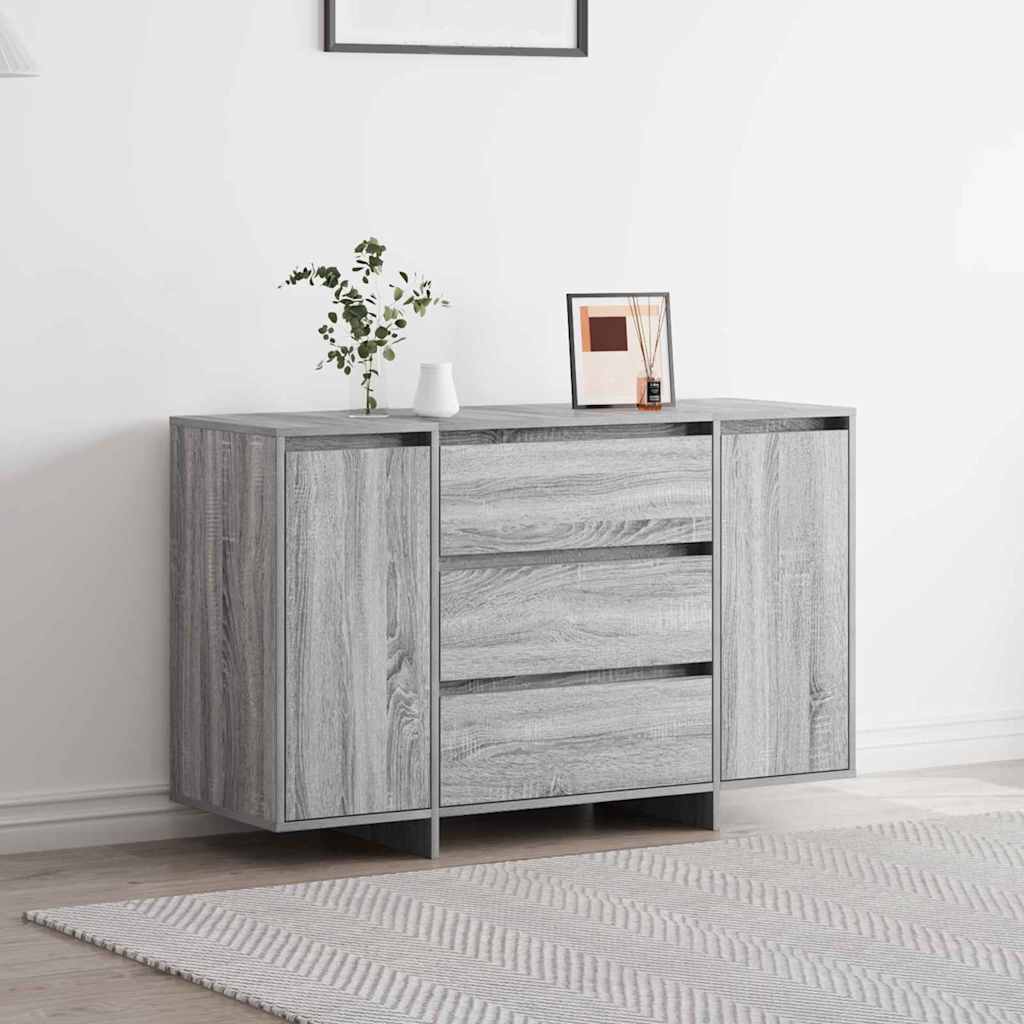 Dressoir met lade Grijs Sonoma 120 x 41 x 75 cm Bewerkt hout is nu te koop bij PeponiXL, paradijselijk wonen!