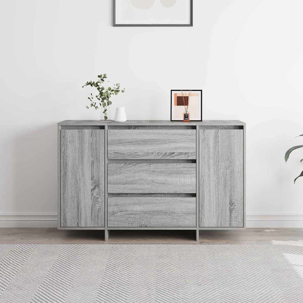 Dressoir met lade Grijs Sonoma 120 x 41 x 75 cm Bewerkt hout is nu te koop bij PeponiXL, paradijselijk wonen!